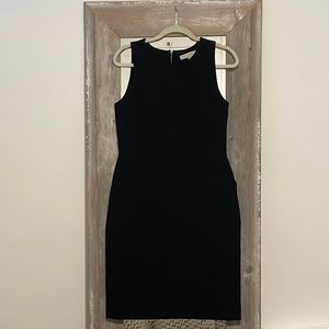 Loft size 10 black sleeveless shirt dress with pockets